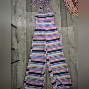HYFVE Jumpsuit Striped Knit Crochet S NWT